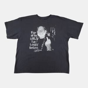 Willie Nelson Graphic Tee Black Stop the F***ing Lies Shirt No Tag EUC L/XL